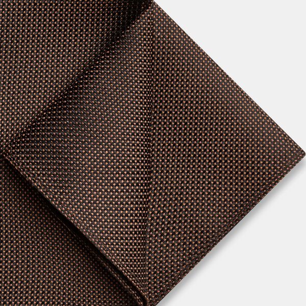Brown Two Toned Textured Pocket Square